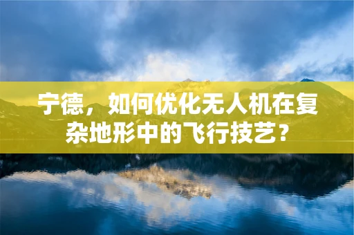 宁德，如何优化无人机在复杂地形中的飞行技艺？