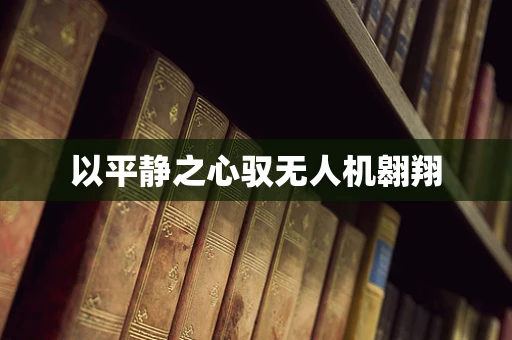 以平静之心驭无人机翱翔