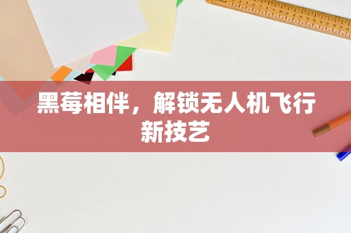 黑莓相伴，解锁无人机飞行新技艺
