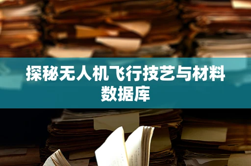 探秘无人机飞行技艺与材料数据库
