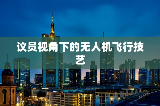 议员视角下的无人机飞行技艺