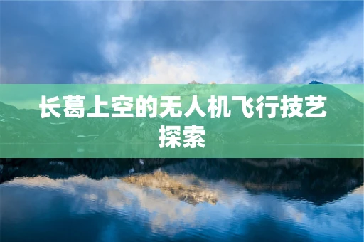 长葛上空的无人机飞行技艺探索