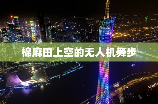 棉麻田上空的无人机舞步