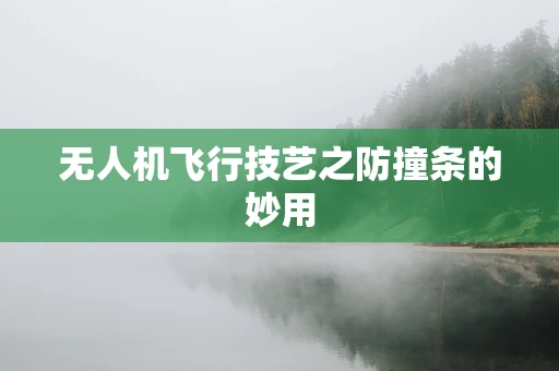 无人机飞行技艺之防撞条的妙用