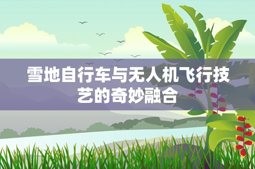 雪地自行车与无人机飞行技艺的奇妙融合