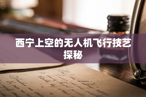 西宁上空的无人机飞行技艺探秘