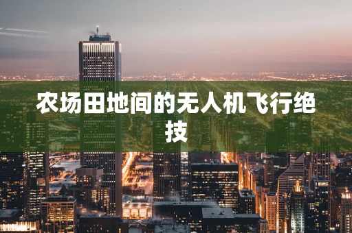 农场田地间的无人机飞行绝技