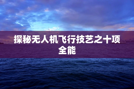 探秘无人机飞行技艺之十项全能