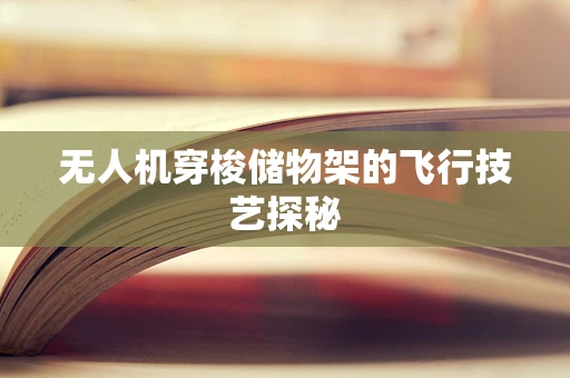 无人机穿梭储物架的飞行技艺探秘