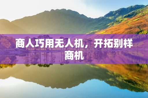 商人巧用无人机，开拓别样商机