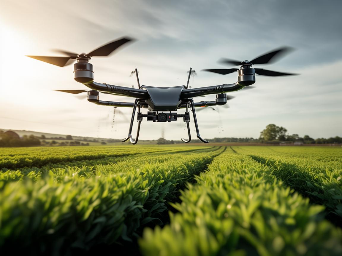 农场无人机飞行，精准播种与高效巡检
