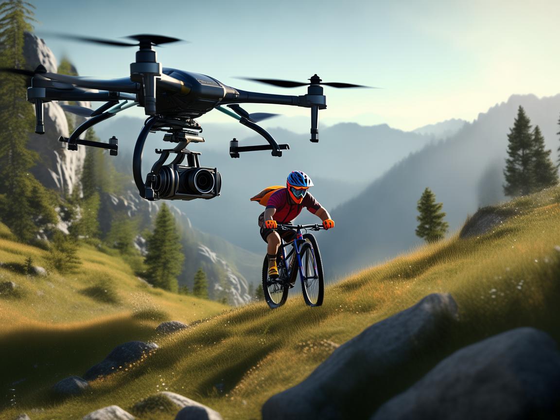 无人机与山地自行车，别样的飞行技艺探索