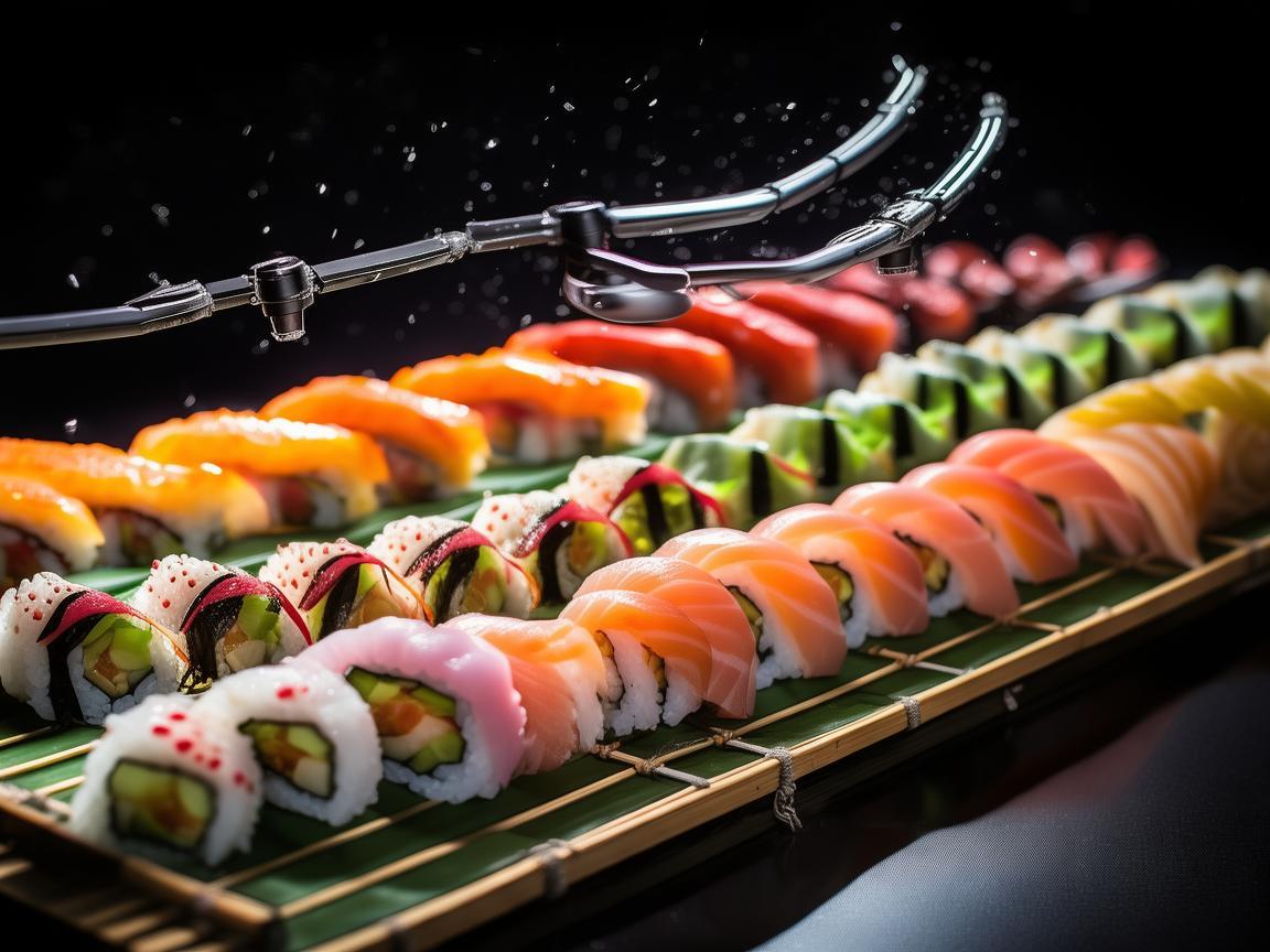 无人机绘寿司，创意飞行秀