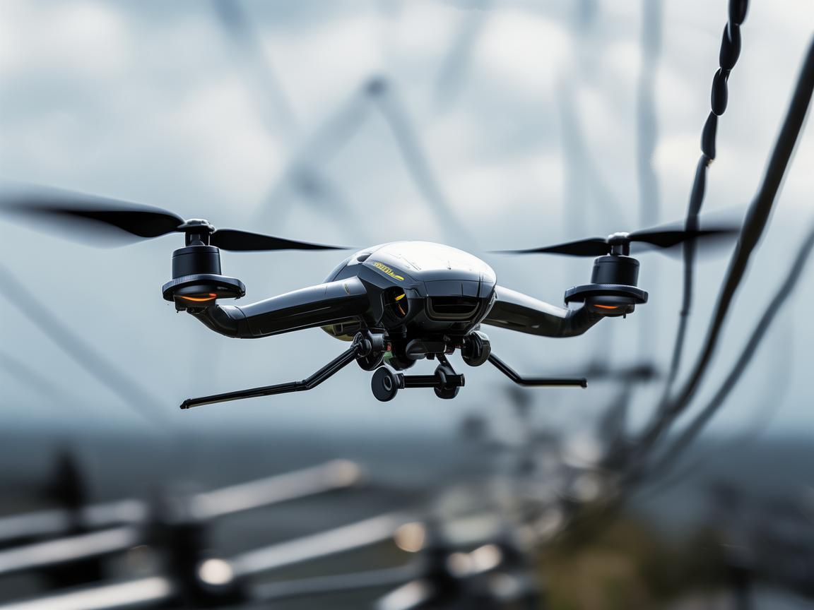 穿越电话线的无人机飞行绝技