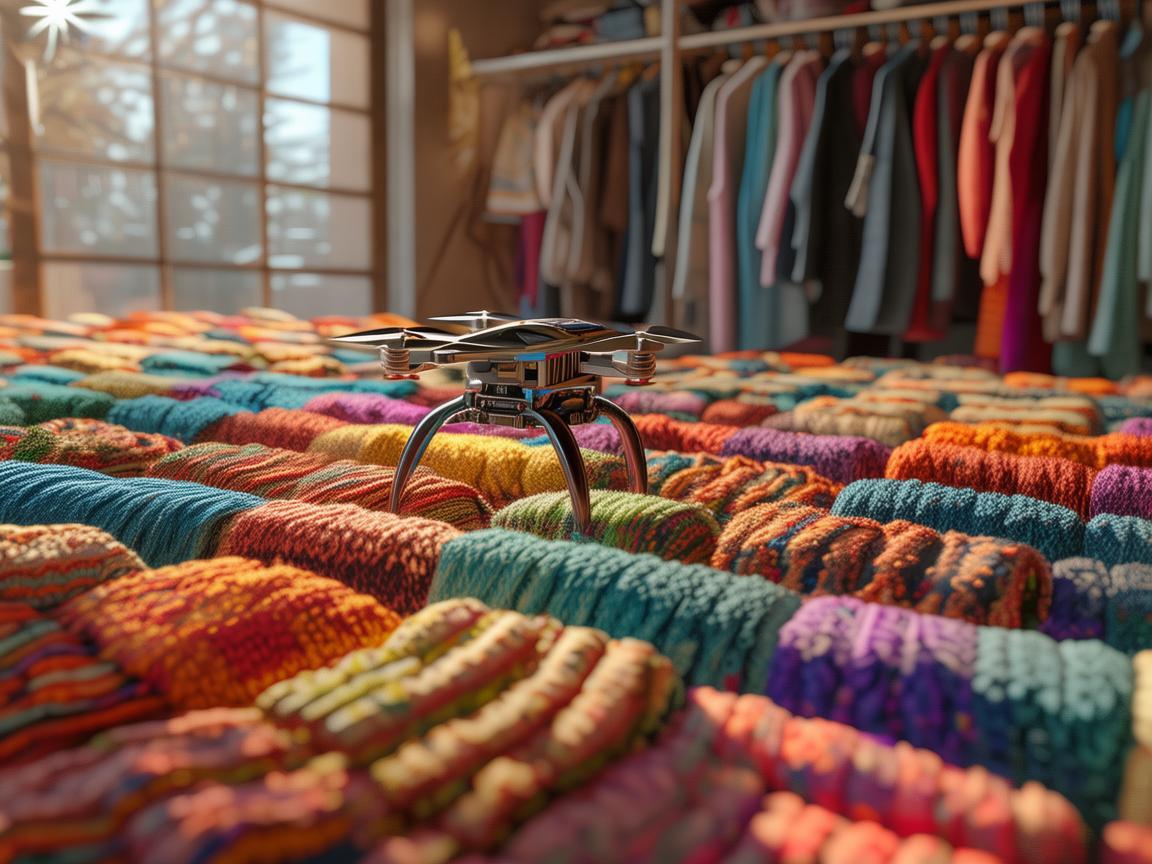 无人机穿梭于裤架间的奇妙技艺