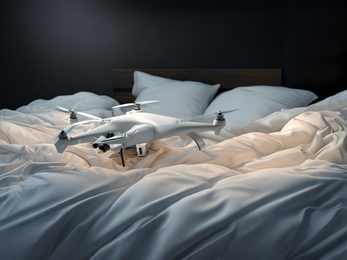 无人机穿梭于被褥间的奇妙技艺