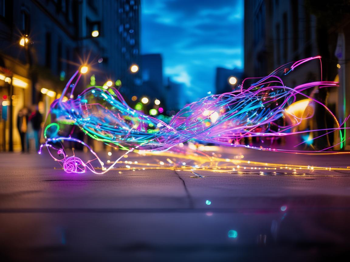 无人机演绎别样街头舞蹈