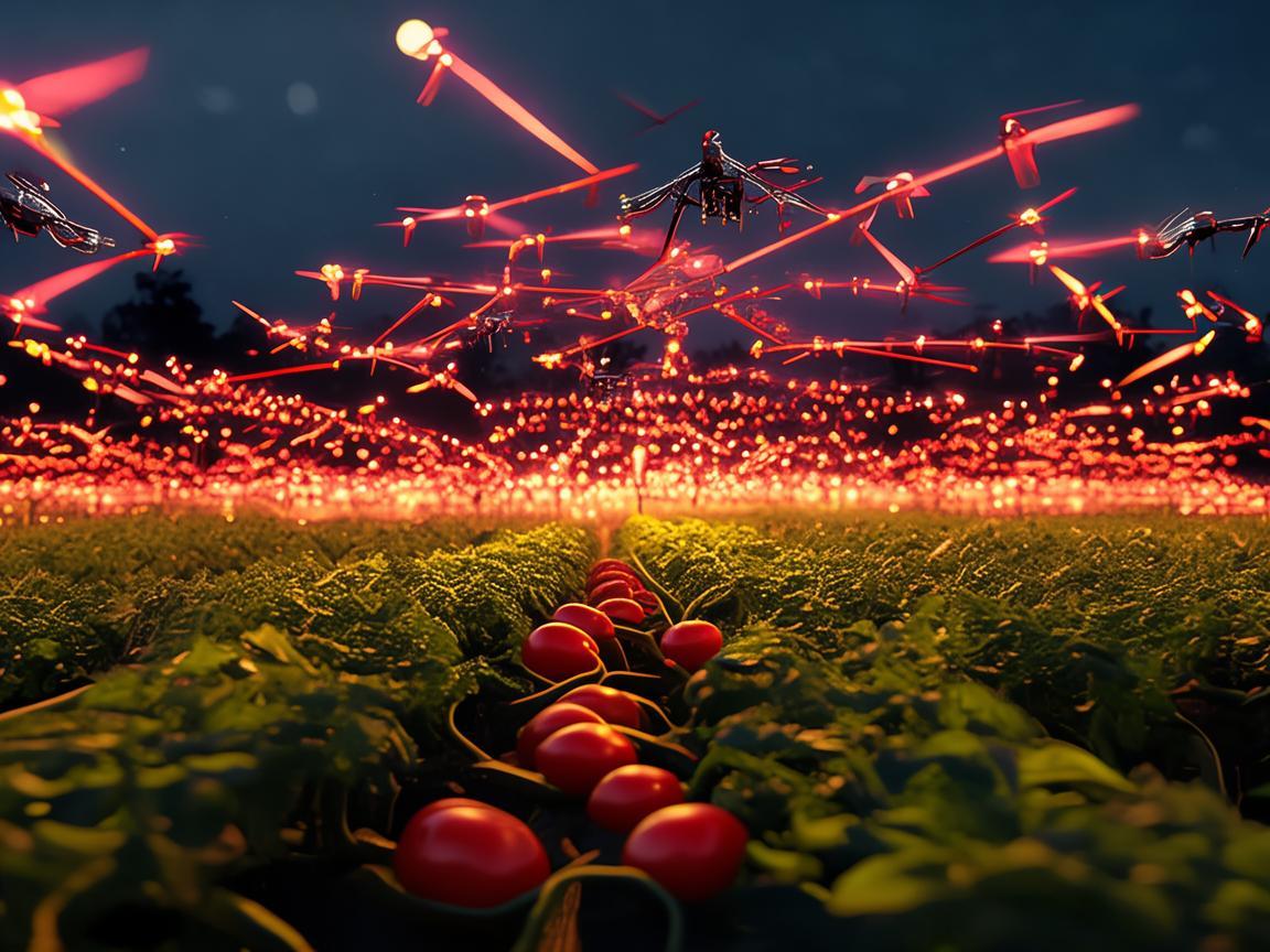 无人机演绎番茄园奇幻空中芭蕾