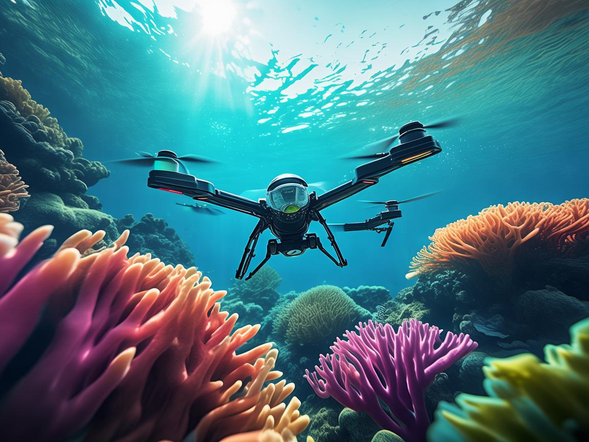 无人机与珊瑚饰共舞,飞行技艺新境界