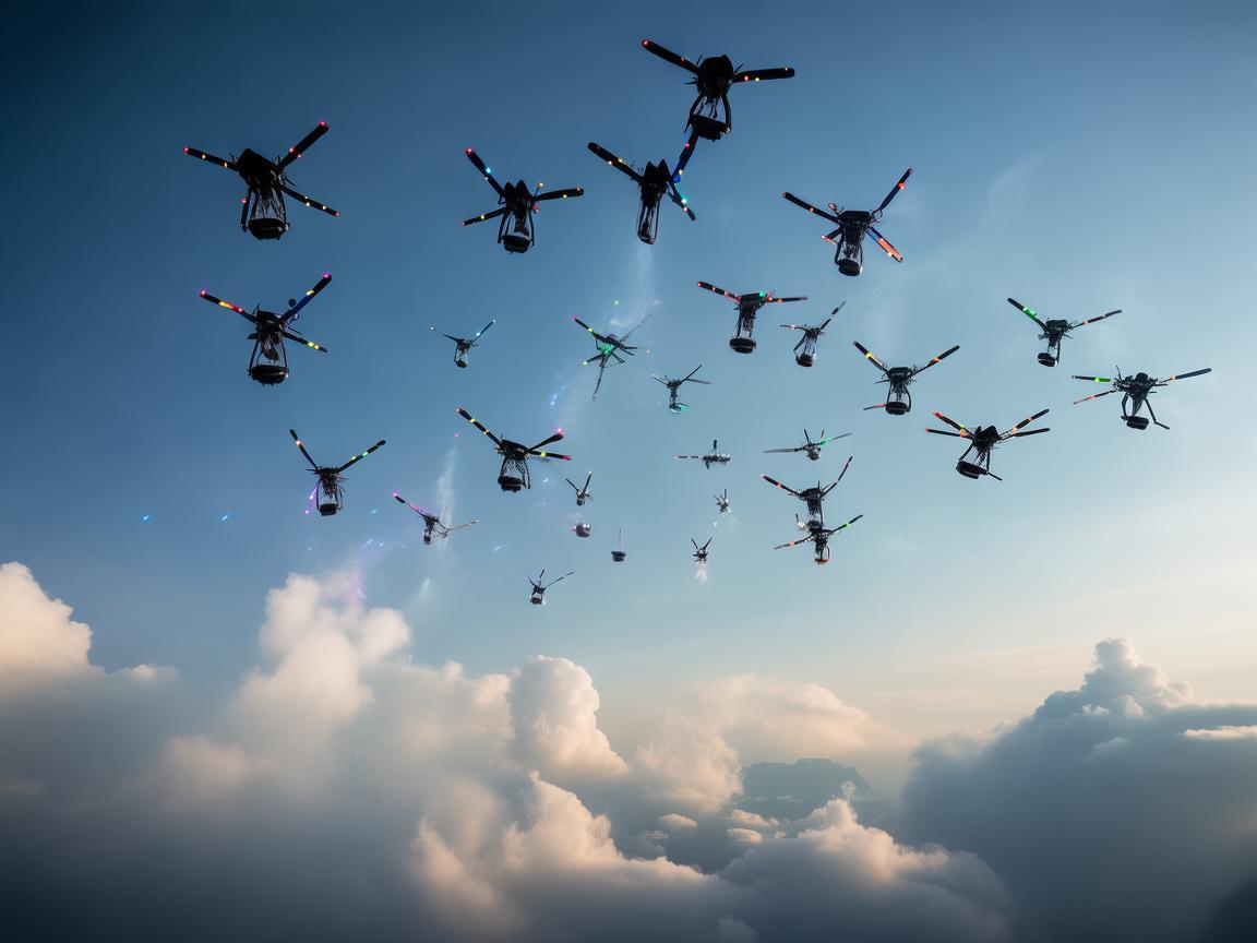 濮阳上空的无人机飞行技艺之美