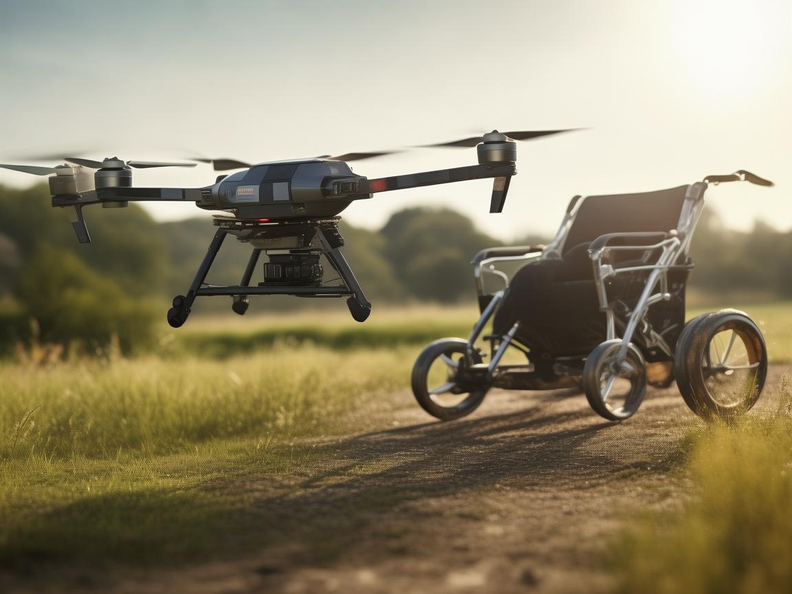 无人机与残疾人三轮车，别样飞行技艺的融合