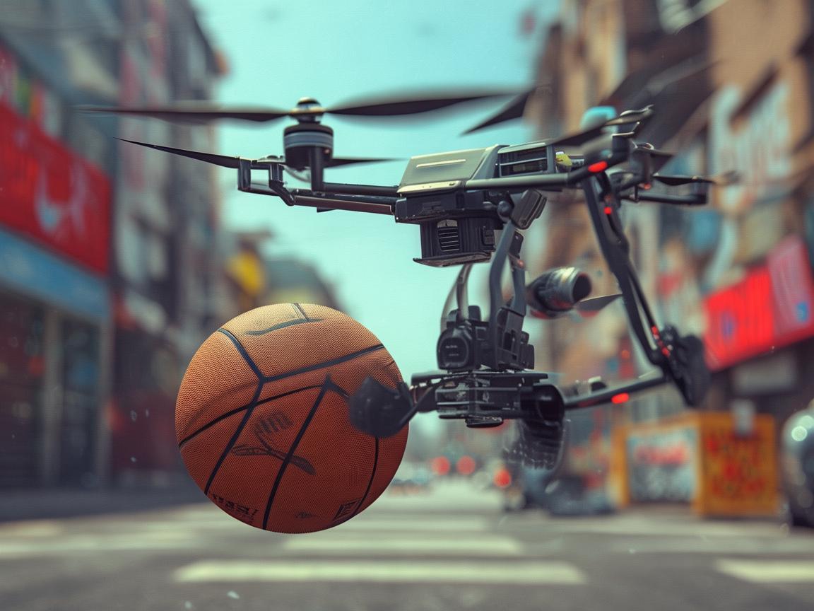 无人机演绎街头篮球新技艺