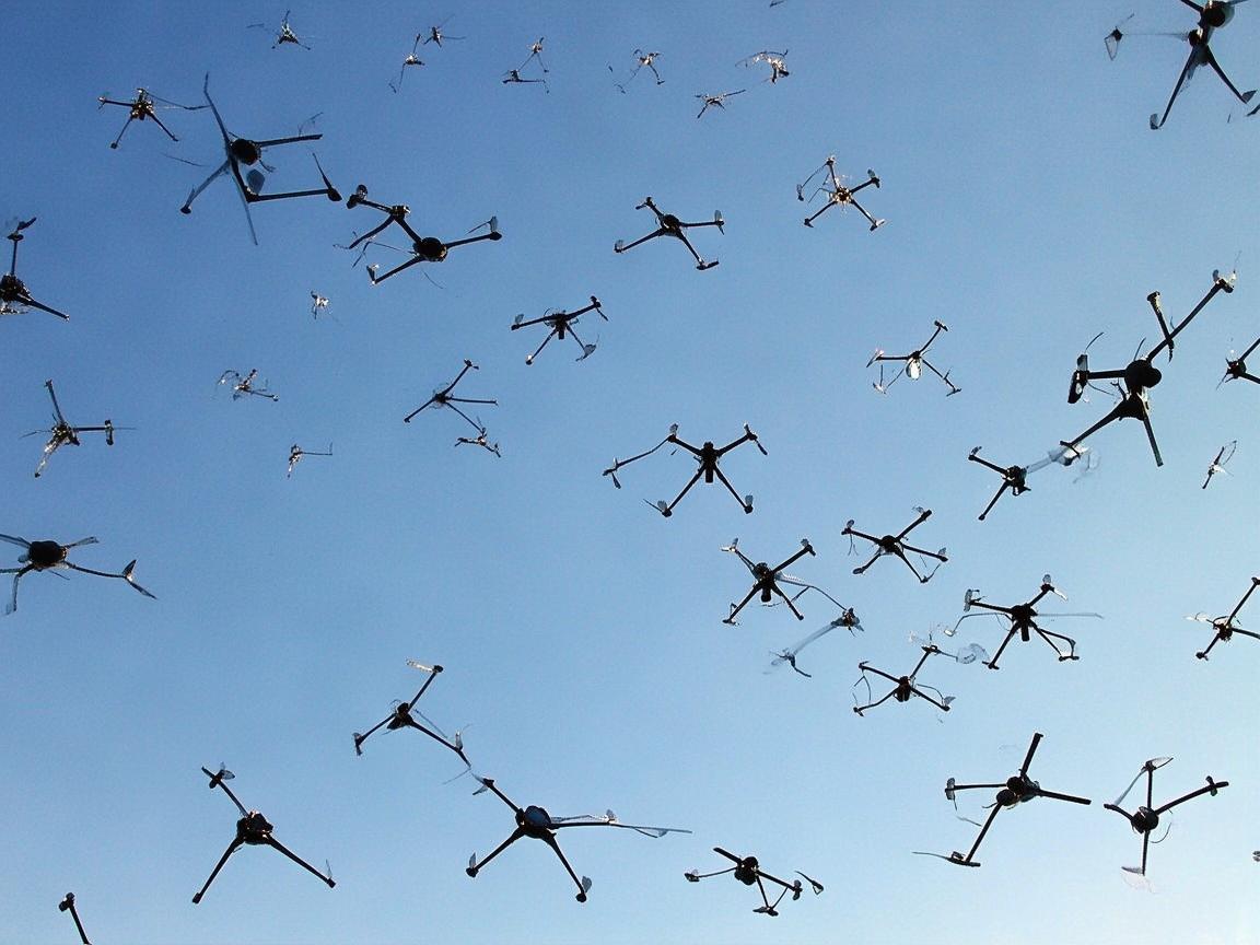 临沂上空的无人机飞行技艺之美